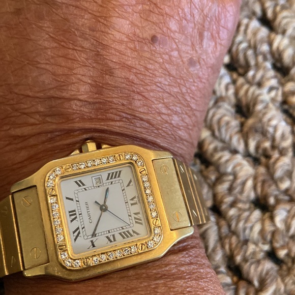 Genuine 18k Gold & Diamond Cartier Time Piece - Picture 2 of 9